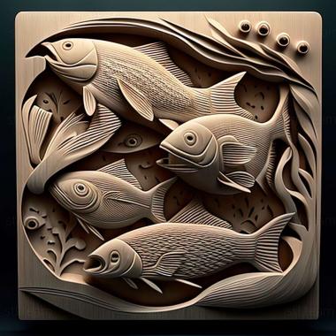 3D model Fish scalars (STL)